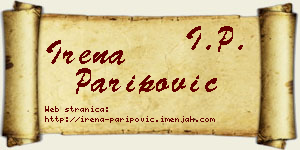 Irena Paripović vizit kartica